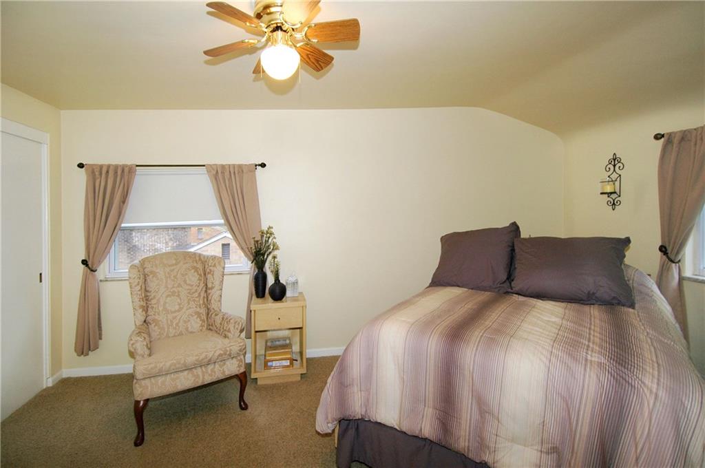 508 Sleepy Hollow Road Pittsburgh, PA 15228 - Photo 16 of 25 Bedroom - New wall-to-wall carpeting, paddle fan.