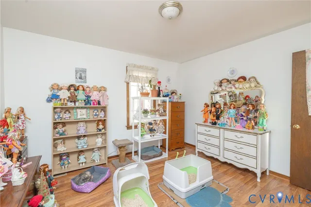 a living room with furniture and decor