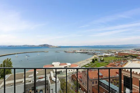 a view of lake from balcony