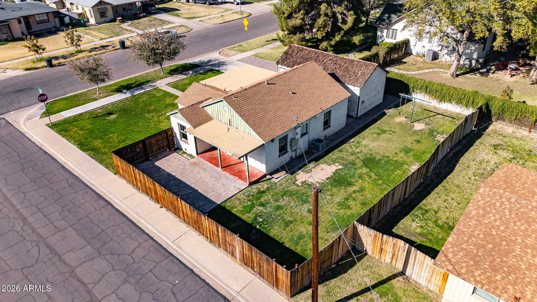 505 North Robson Mesa, AZ 85201 - Photo 22 of 27 an aerial view of a house with a garden and lake view
