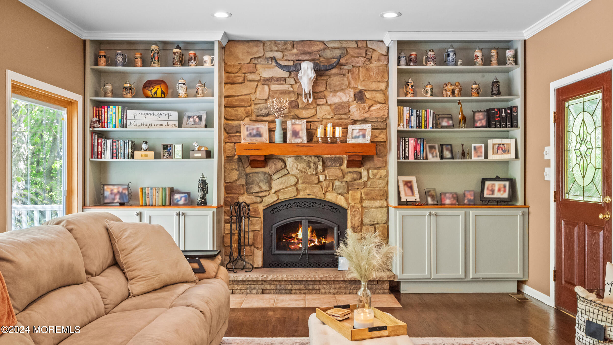 55 Tower Road Cream Ridge, NJ 08514 - Photo 25 of 47 a living room with furniture and a fireplace