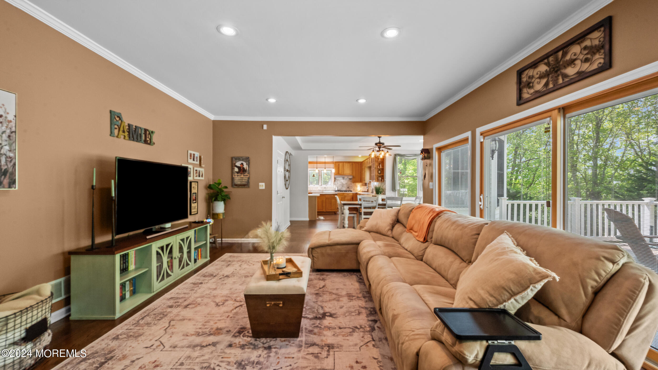 55 Tower Road Cream Ridge, NJ 08514 - Photo 27 of 47 a living room with furniture and a flat screen tv