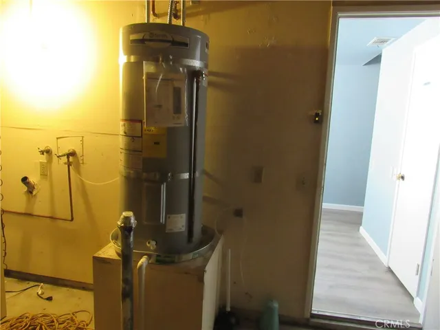 a bathroom with a mirror