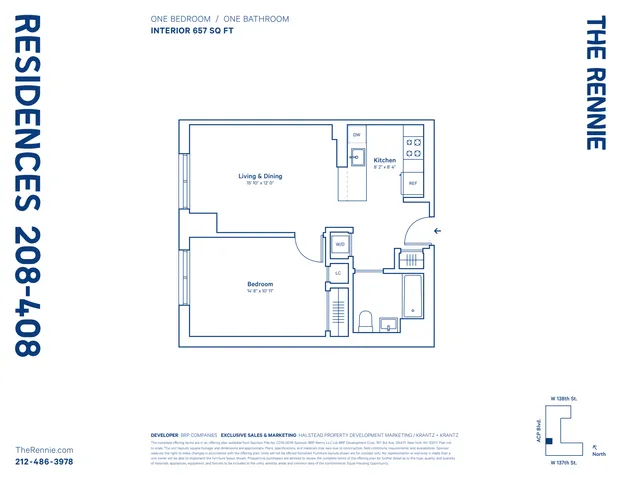 $655,000 | 2351 Adam Clayton Powell Jr Boulevard, Unit 208 | Central Harlem