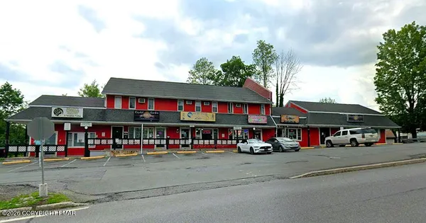 a car park in front of a building
