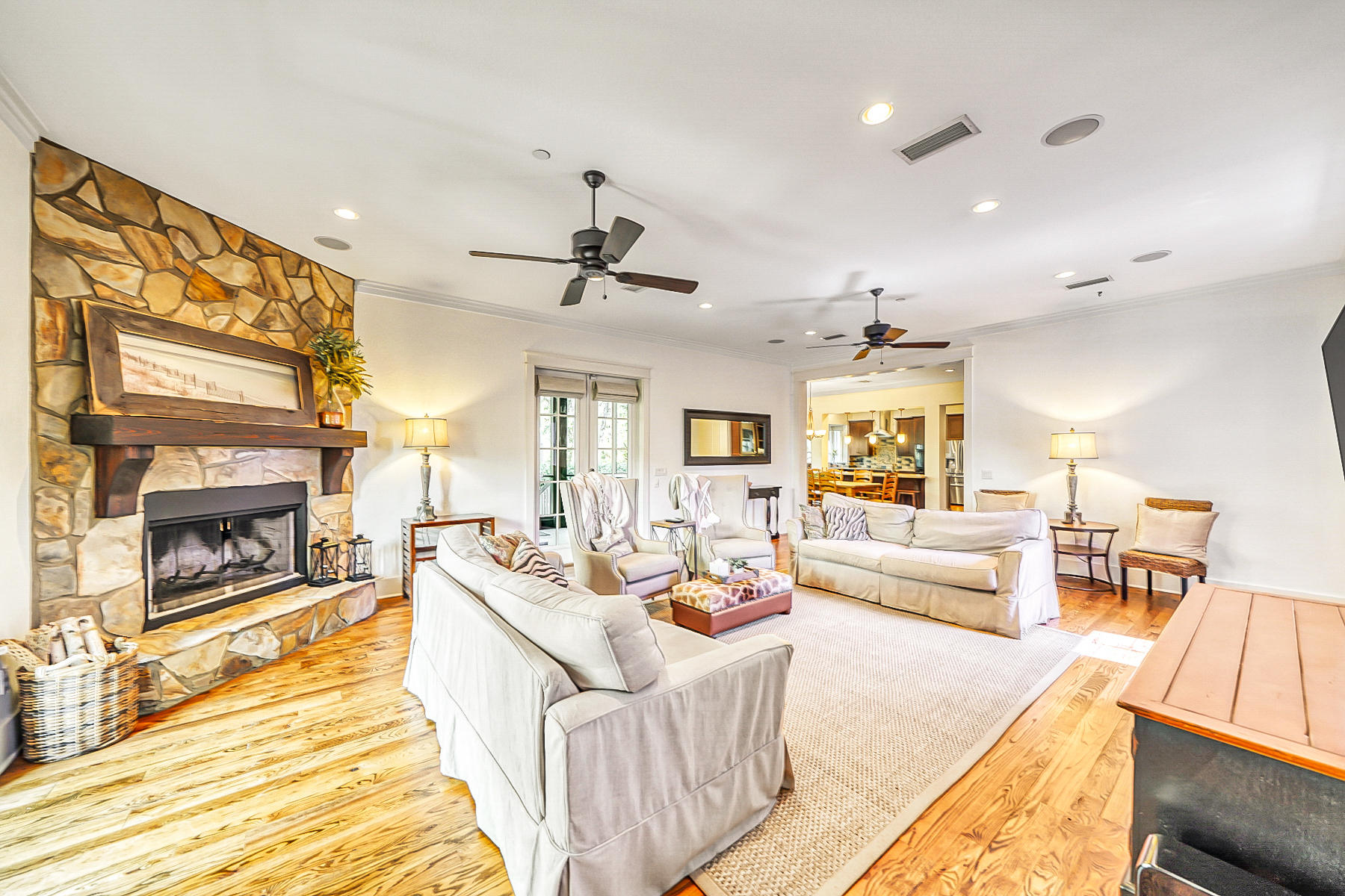 170 Grande Pointe Circle Inlet Beach, FL 32461 - Photo 22 of 89 a living room with furniture and a fireplace
