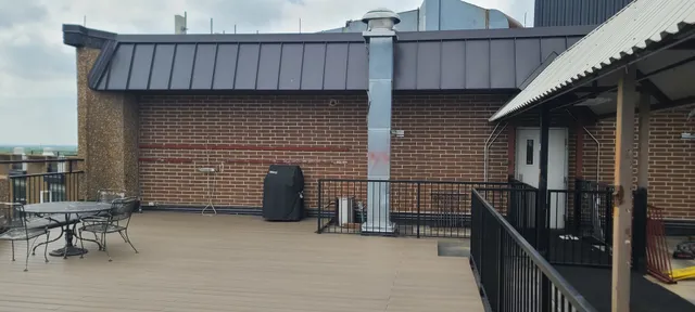 a view of a city with tall buildings