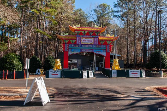 a view of street with stores