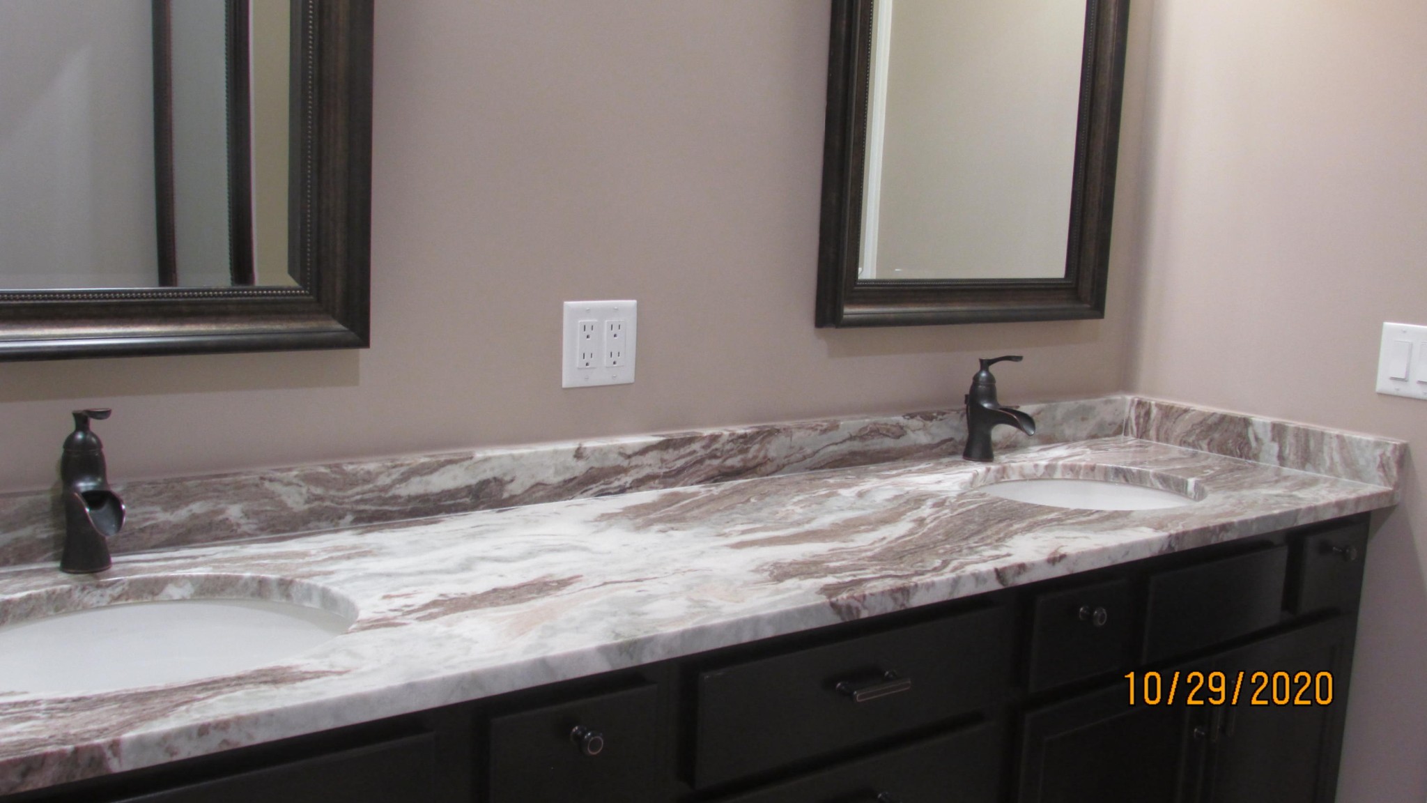 245 South Springview Road Maryville, TN 37801 - Photo 5 of 8 a bathroom with a granite countertop sink and a mirror