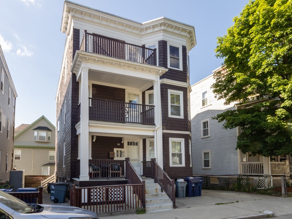 a front view of a house