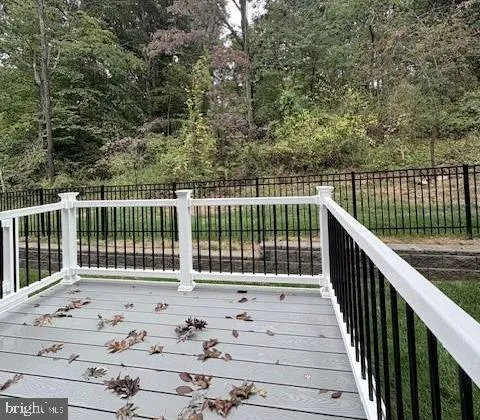 a view of a wooden deck