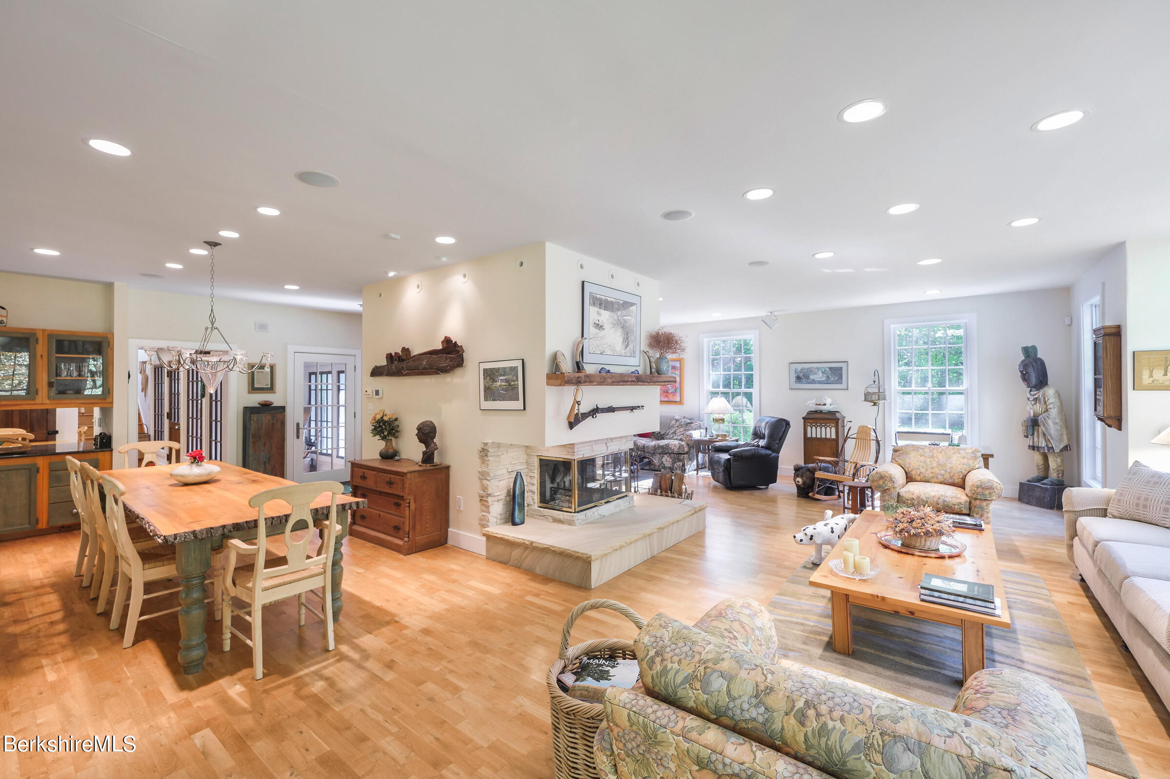 67 Fairview Road Monterey, MA 01245 - Photo 7 of 27 a living room with lots of furniture and kitchen view