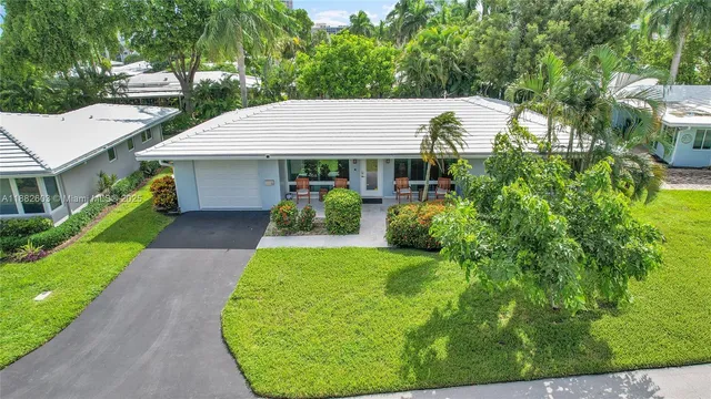 a view of a house with garden
