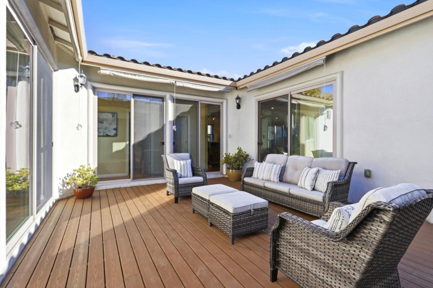 1352 South Stelling Road Cupertino, CA 95014 - Photo 42 of 49 a outdoor living space with furniture and wooden floor
