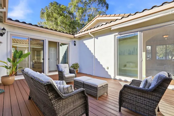 a outdoor living with furniture