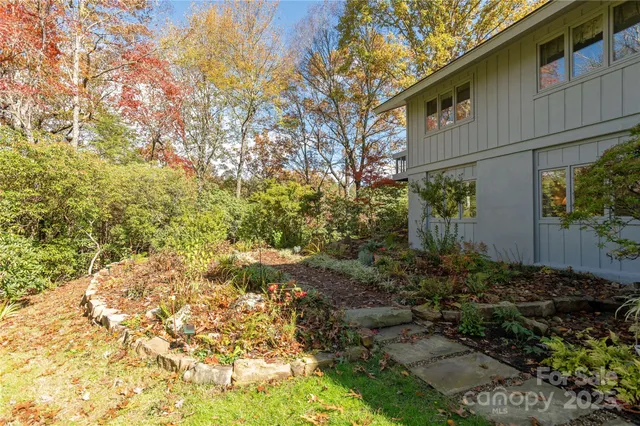 a backyard of a house