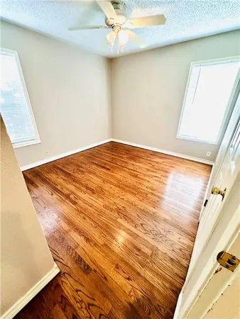 a view of a room with an empty space