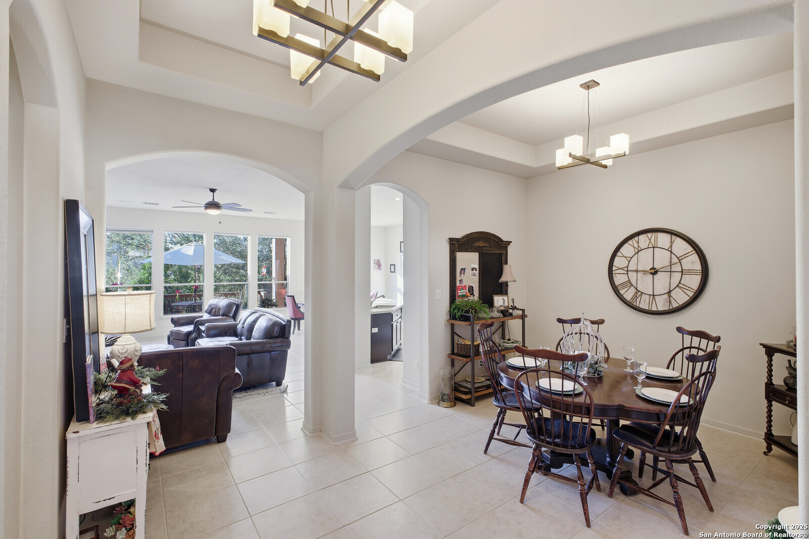 25523 River Ranch San Antonio, TX 78255 - Photo 14 of 45 a view of a dining room with furniture window and wooden floor