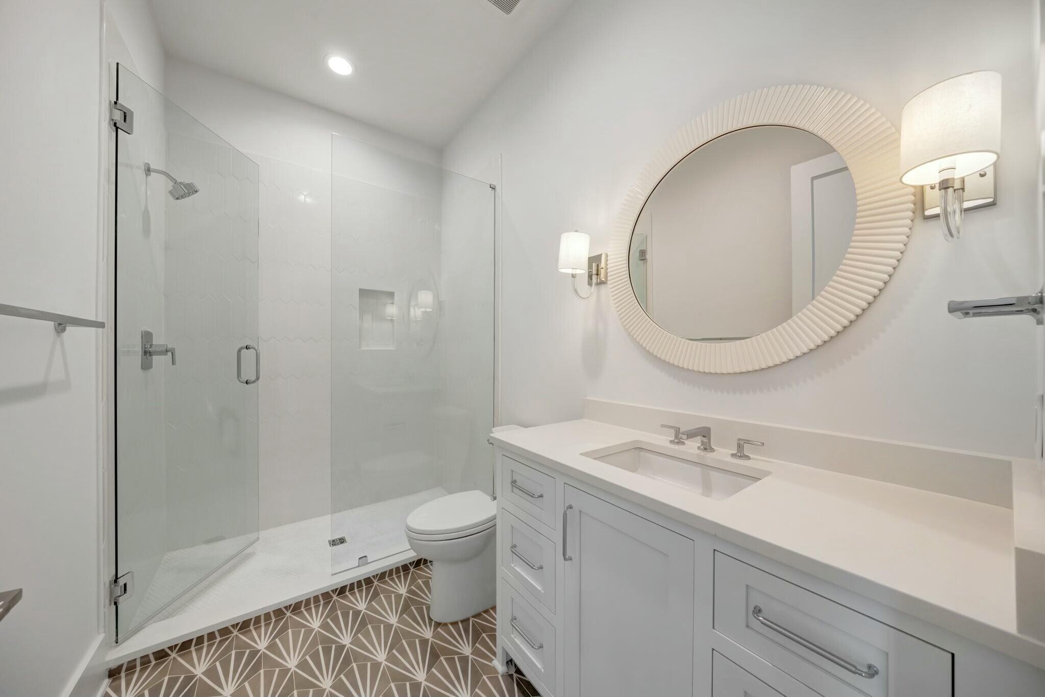 287 Golf Ridge Dr Inlet Beach Inlet Beach, FL 32461 - Photo 69 of 97 a bathroom with a double vanity sink mirror and shower