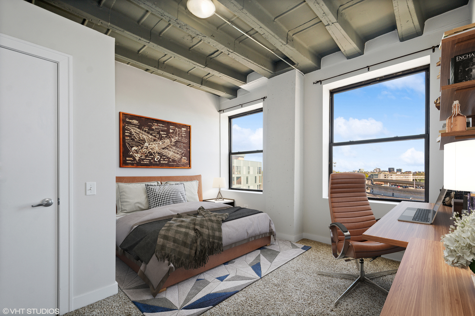 1791 West Howard Street, Unit 504 Chicago, IL 60626 - Photo 9 of 23 a bedroom with furniture and a window