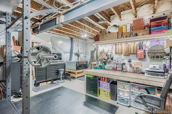 a view of storage and utility room
