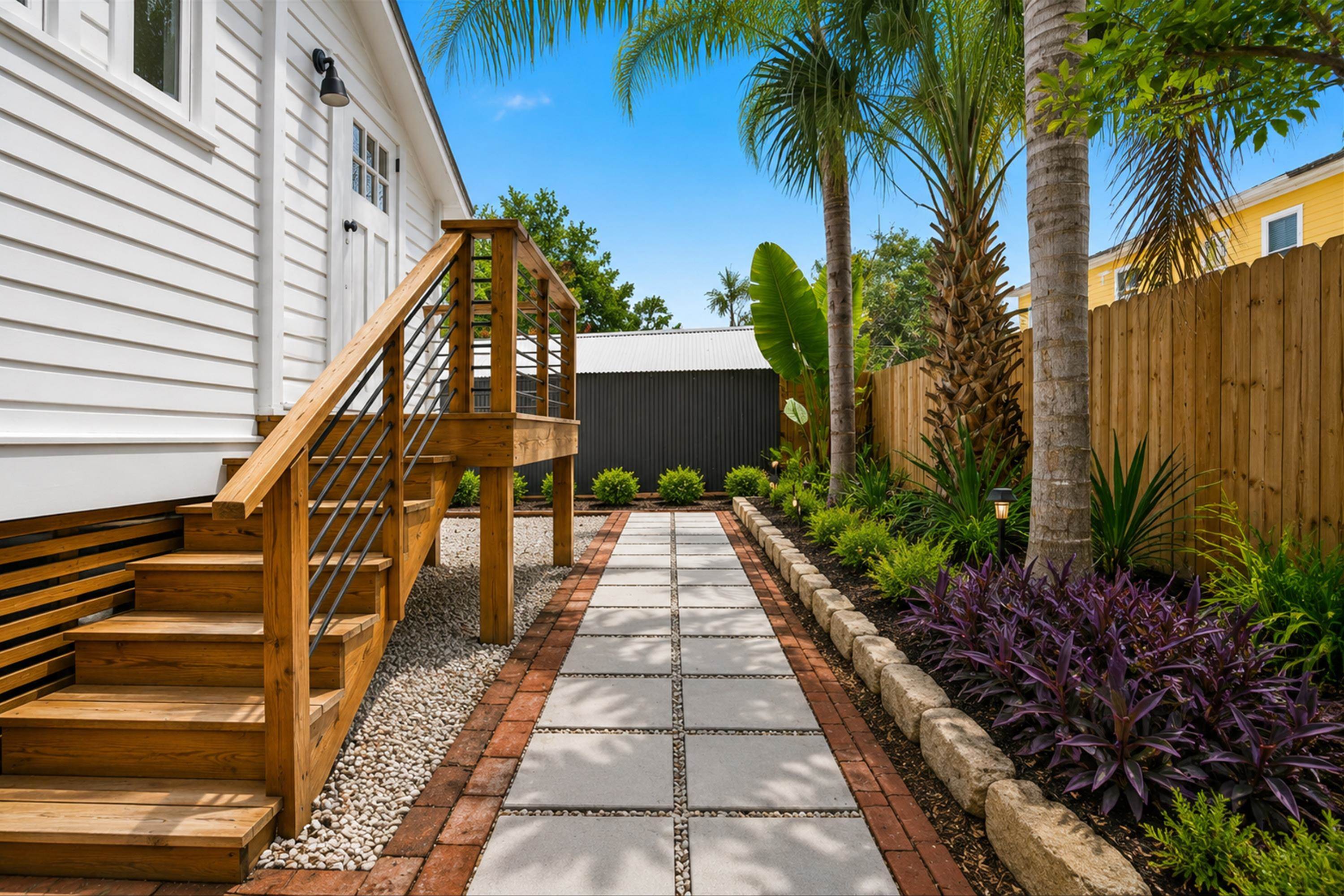 76 Oneida Street St. Augustine, FL 32084 - Photo 34 of 38 a view of a pathway with a house