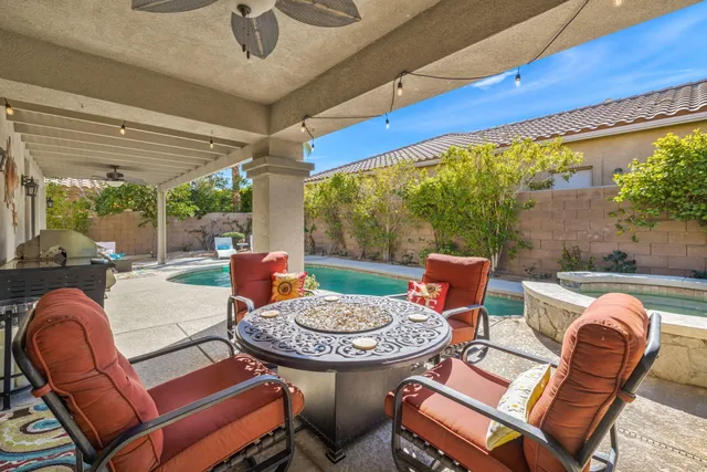 a outdoor space with patio the couches and pool