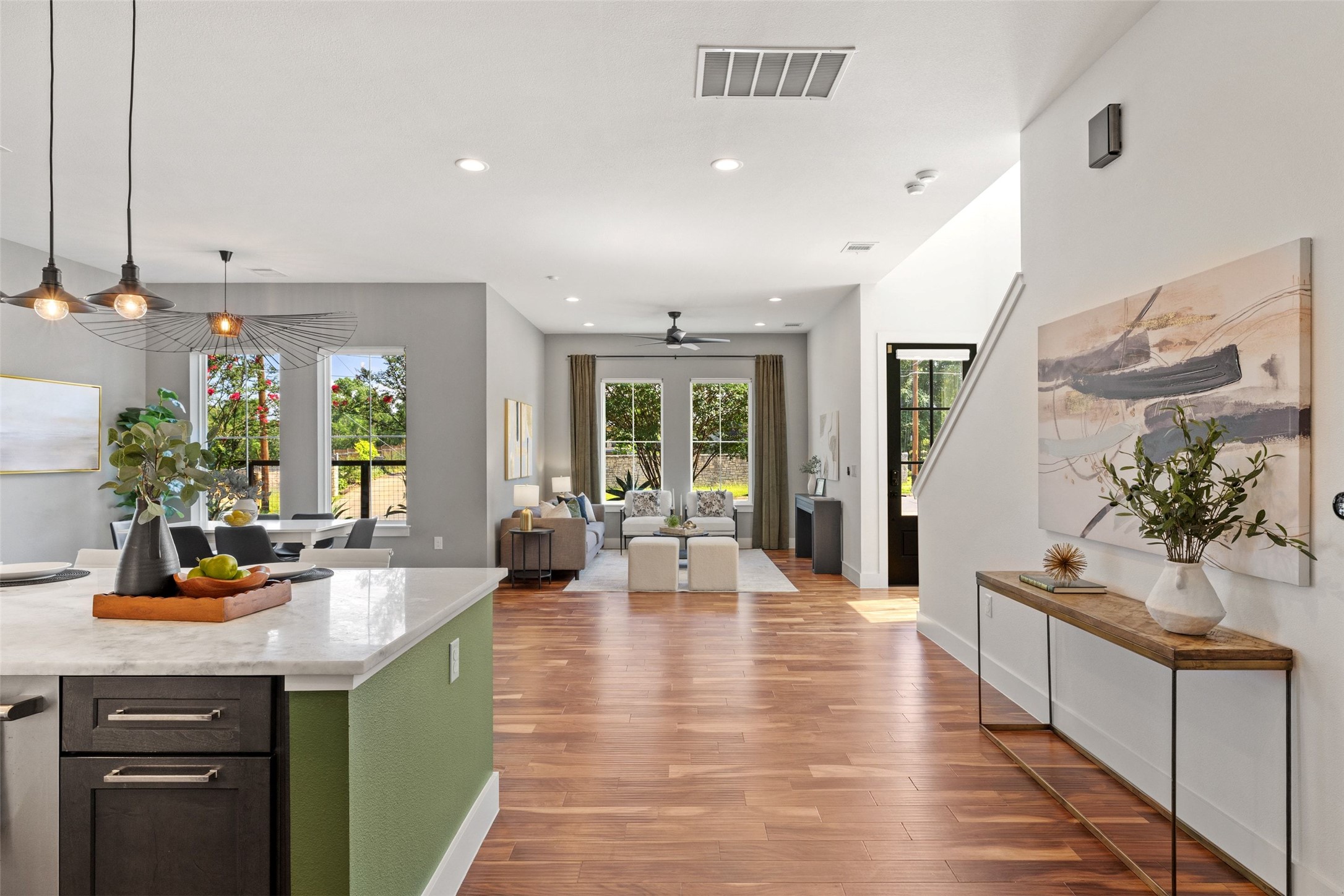 5601 Jackie Robinson Street, Unit 1 Austin, TX 78721 - Photo 17 of 40 Designed for modern living, the home is pre-wired for internet, sound, and security with integrated Nest and Google Home systems throughout