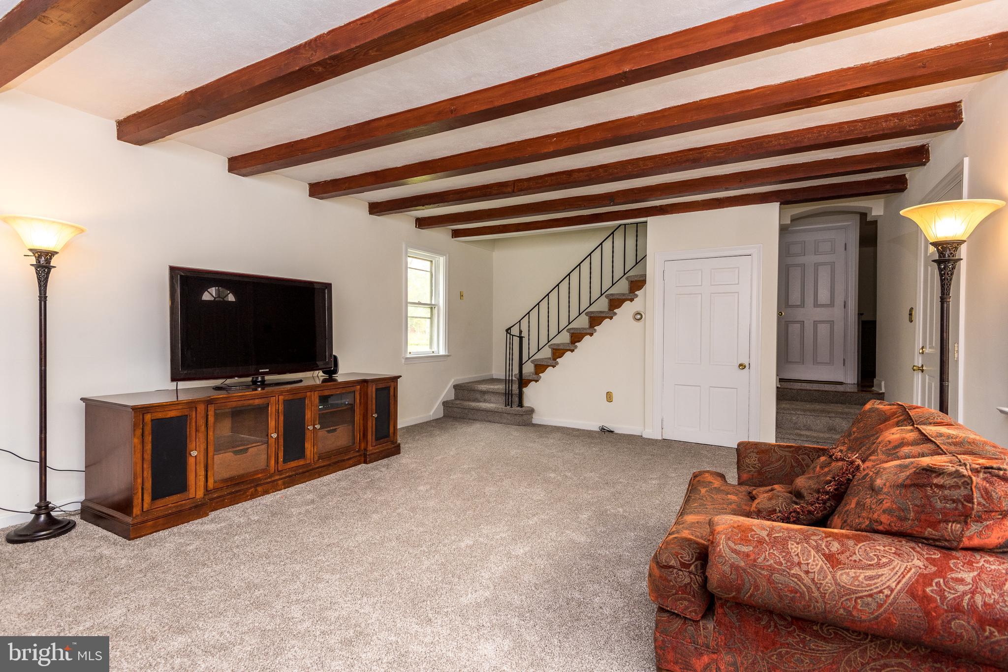 218 North Ridge Road Perkasie, PA 18944 - Photo 3 of 28 Living Room w/ Exposed Beams