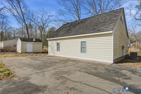 a backyard of a house