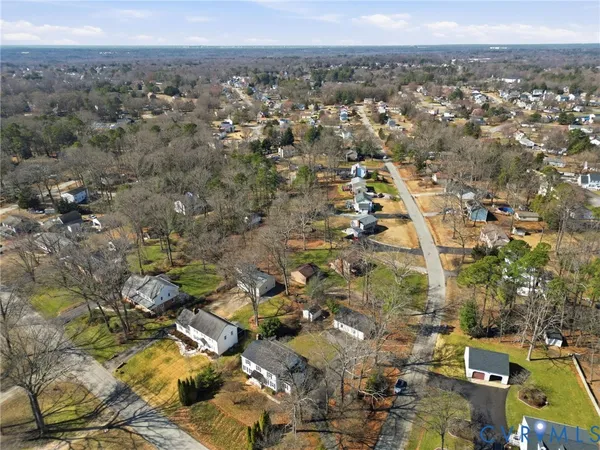 an aerial view of a city