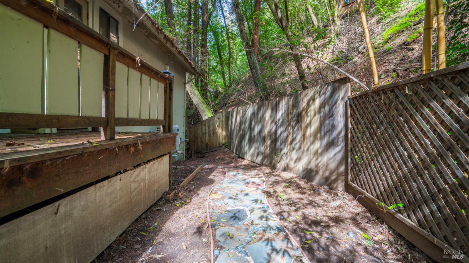 11144 Ice Box Canyon Road Forestville, CA 95436 - Photo 33 of 38 a view of backyard with wooden fence