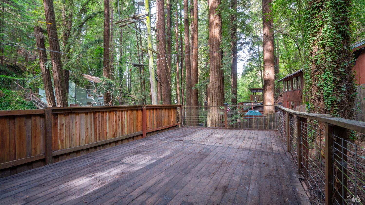 11144 Ice Box Canyon Road Forestville, CA 95436 - Photo 35 of 38 a view of deck with wooden floor and outdoor space