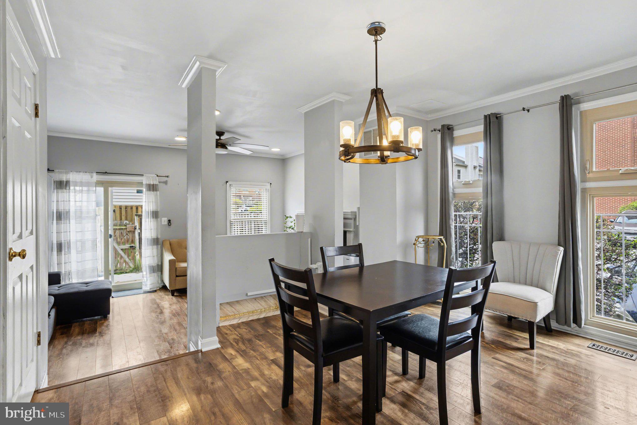 216 Scott Street Baltimore, MD 21230 - Photo 5 of 27 a view of a dining room with furniture and window