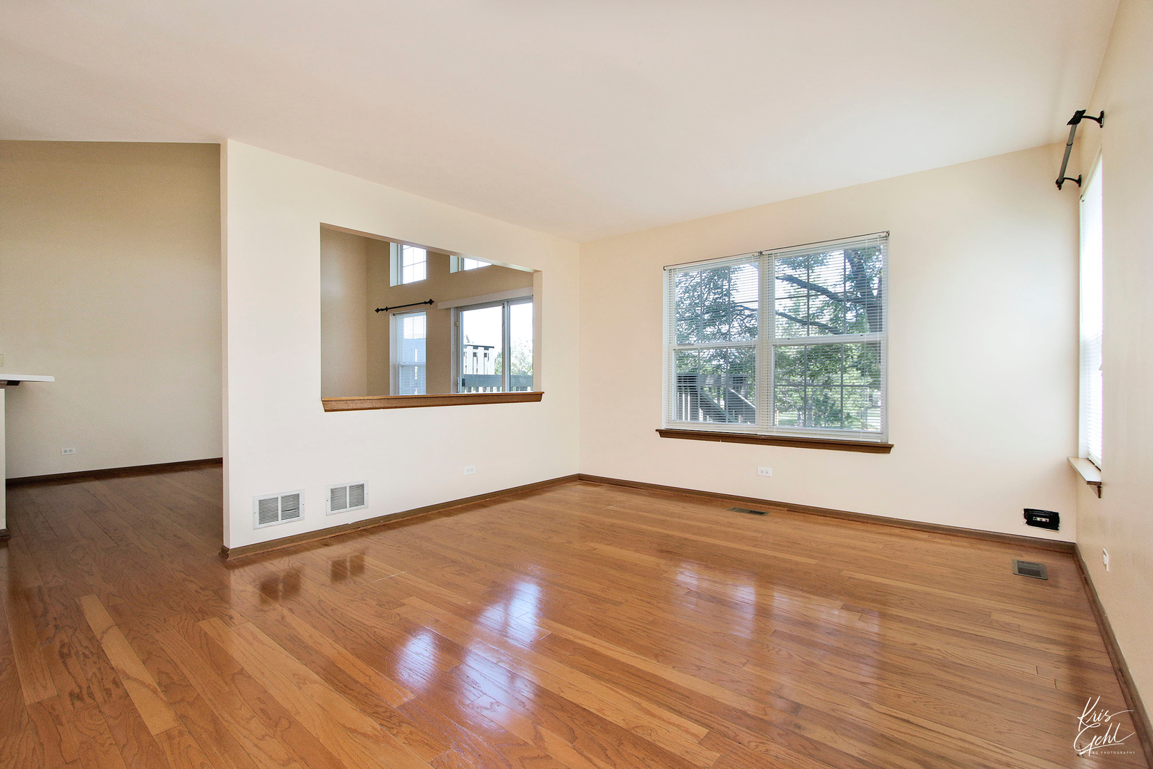 571 Willow Way Lindenhurst, IL 60046 - Photo 6 of 22 an empty room with wooden floor and windows