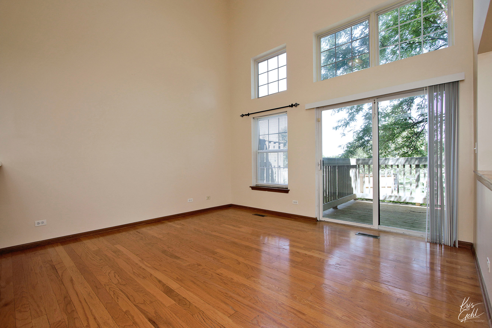 571 Willow Way Lindenhurst, IL 60046 - Photo 8 of 22 an empty room with wooden floor and windows