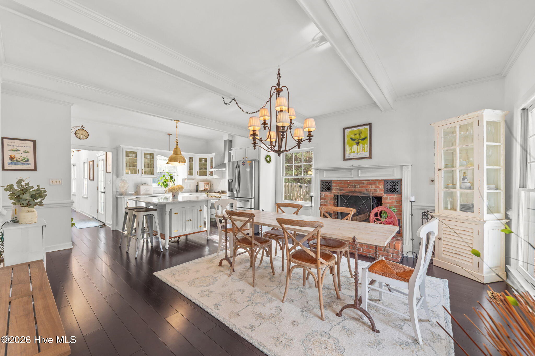 25 McLeod Road Pinehurst, NC 28374 - Photo 15 of 43 Dining Room with Fireplace