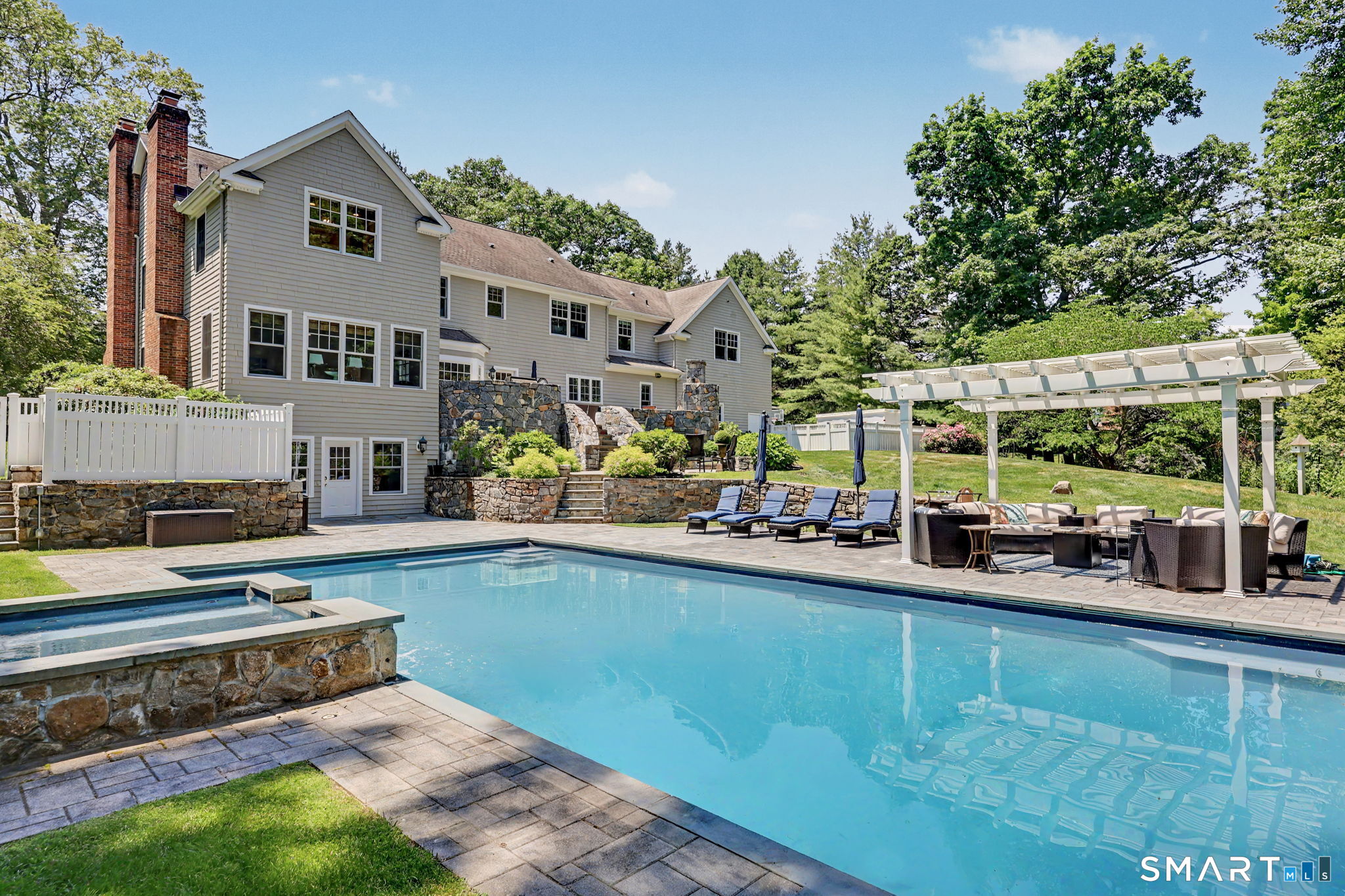 58 Fanton Hill Road Weston, CT 06883 - Photo 33 of 38 Salt water, heated pool with spa