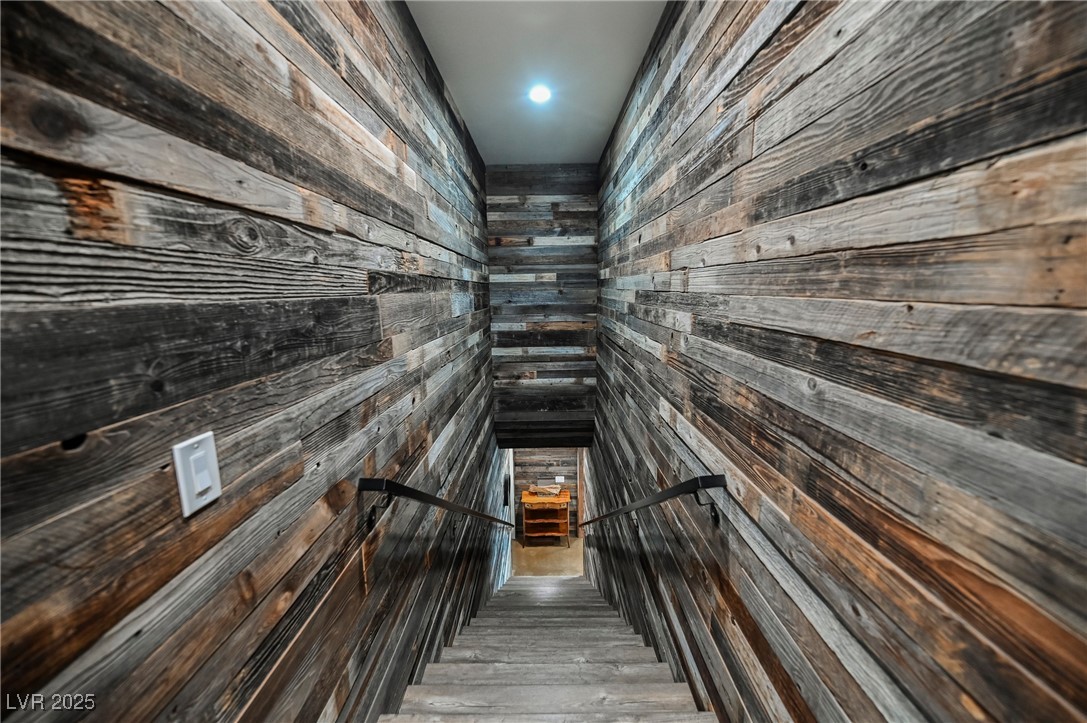 6510 Sunset Drive Caliente, NV 89008 - Photo 64 of 84 Stairway with wooden walls