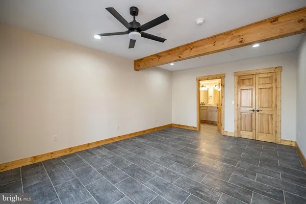 a view of a park next to a road