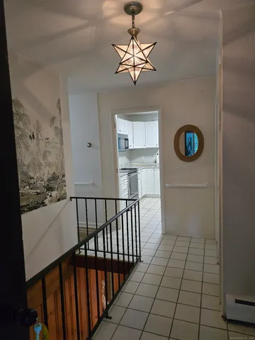 a view of a hallway with window