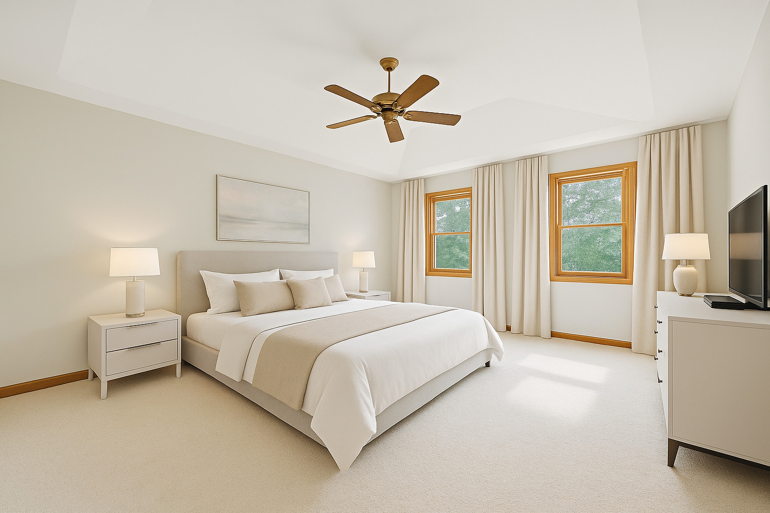 6N679 Colonel Bennett Lane St. Charles, IL 60175 - Photo 13 of 38 a bedroom with a large bed and a flat tv screen on dresser