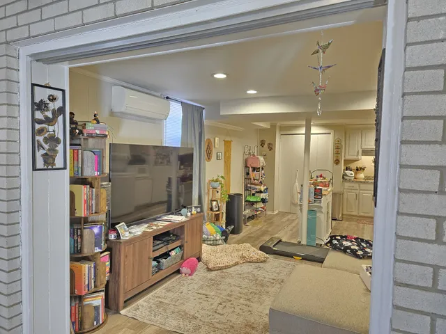 a room with musical instruments