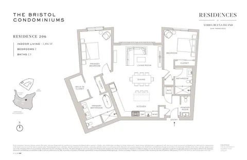 $1,890,000 | 1 Bristol Court, Unit 206, San Francisco, CA 94130
