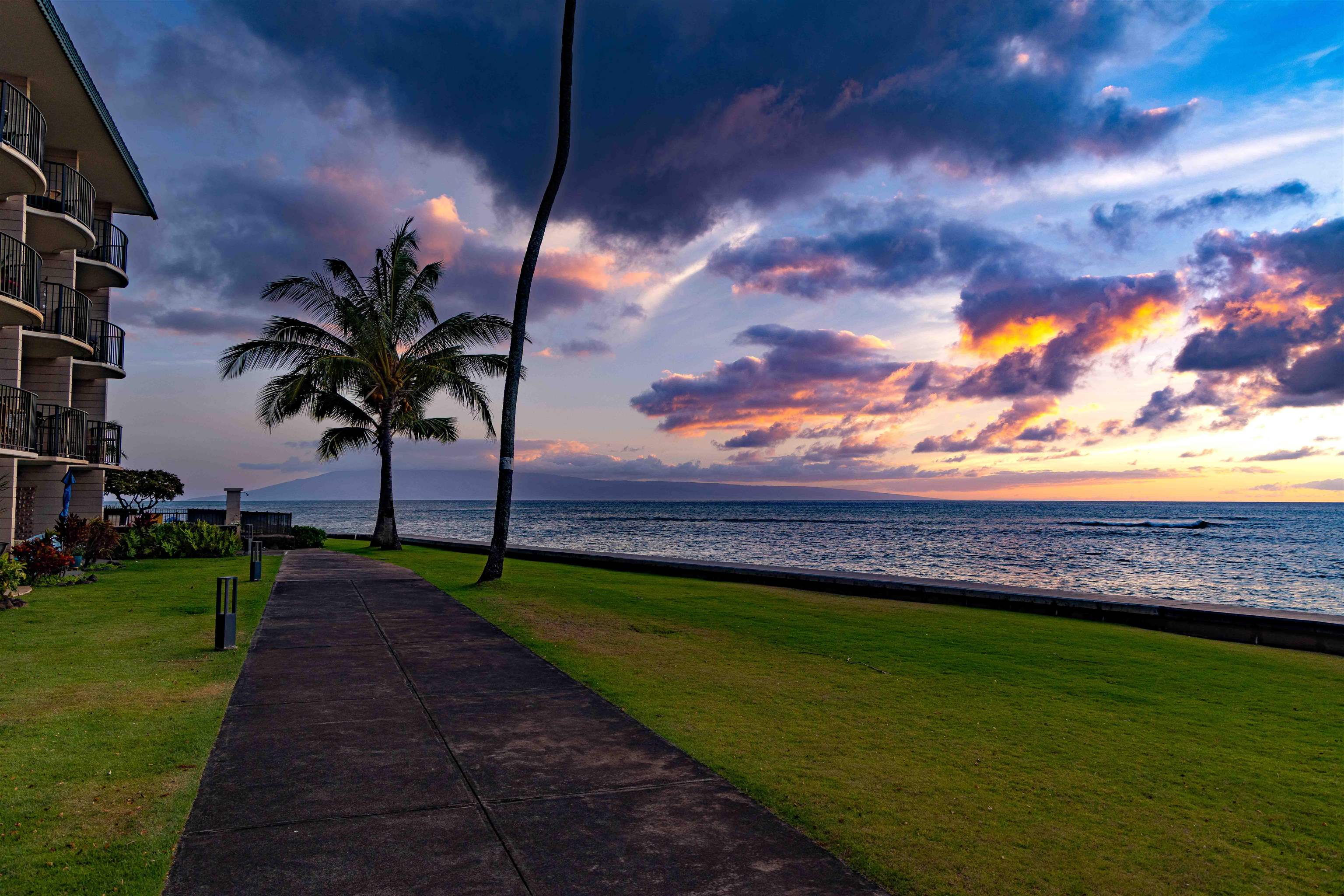4471 Lower Honoapiilani Road, Unit 118 Lahaina, HI 96761 - Photo 13 of 41 a view of a garden with a bench