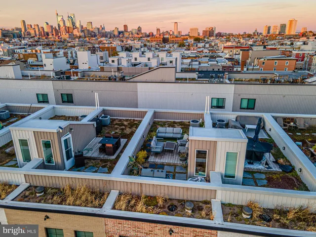 an aerial view of multiple house