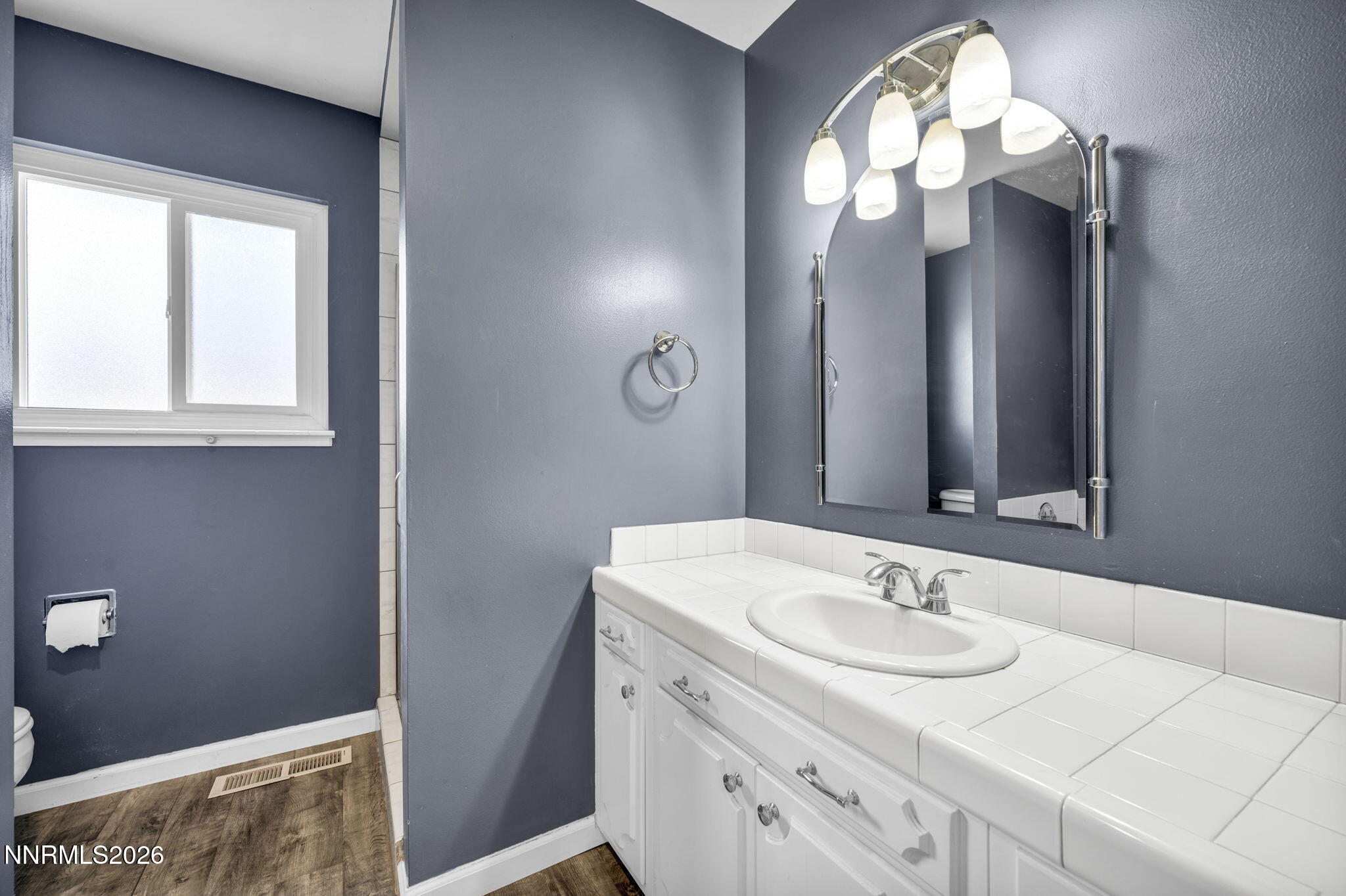 14190 Rim Rock Drive Reno, NV 89521 - Photo 33 of 68 a bathroom with a sink and a mirror