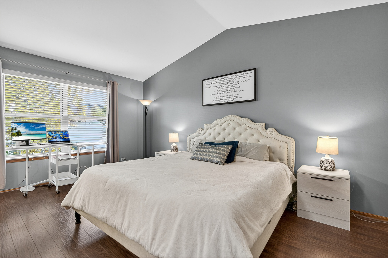 208 Bingham Circle Mundelein, IL 60060 - Photo 12 of 23 a bedroom with a bed and a large window