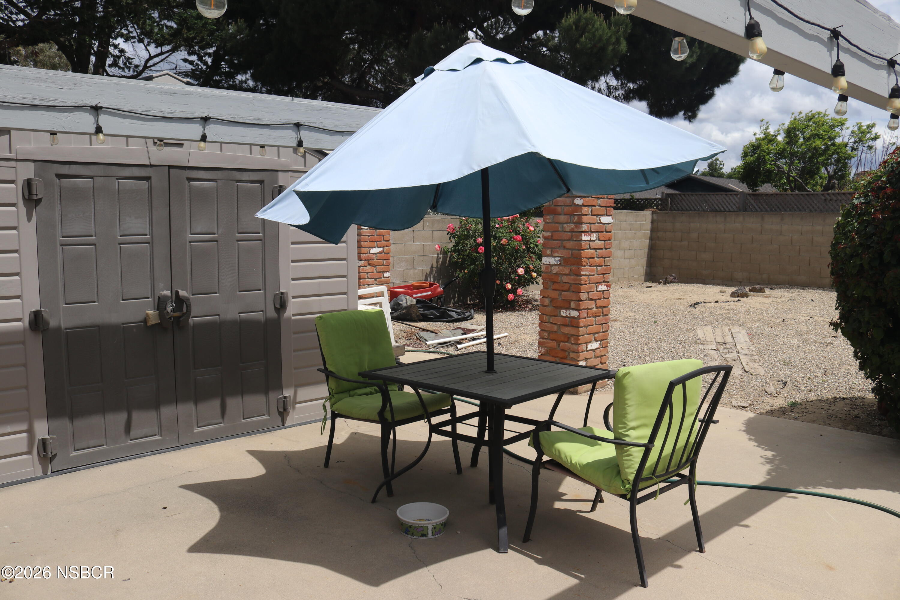 812 North D Street Lompoc, CA 93436 - Photo 27 of 34 Backyard 2nd Patio & Storage Shed