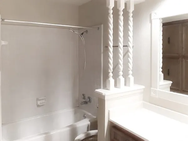 an empty room with a window